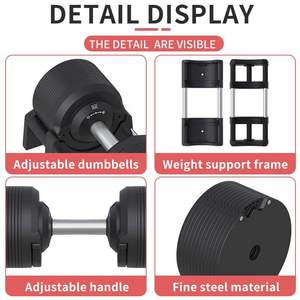 Neue sprüh lackierte verstellbare Hantel 32kg/40kg Haushalts gewicht Fitness geräte 2kg verstellbares Hantel set - Product Image 5