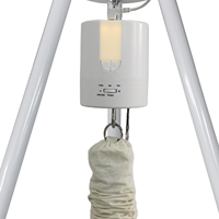 Berceau Balancelle Électrique Pliable en Métal pour Bébé avec Support, Filet Respirant, Minuteur de Vitesse, Alimentation USB, Balançoire Intérieure/Extérieure