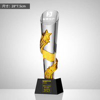Trophée sportif professionnel en métal cristal K9 avec gravure au laser Prix athlétique personnalisé Trophées en cristal de compétition de haute qualité