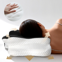 Oreiller papillon SUREWALHOME, oreiller cervical pour les dormeurs sur le côté, oreiller de soutien du cou en mousse à mémoire de forme à récupération lente
