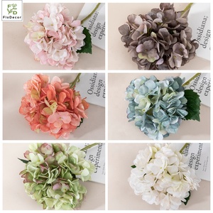 Hoa Cẩm Tú Cầu Lụa Nhân Tạo Hàng Mới Về Hoa Đơn Màu Xanh Bụi Bặm Dành Cho Tiệc Gia Đình Trang Trí Bàn Tiệc Cưới - Product Image 3