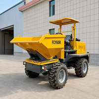 Truk Tipper Mini Diesel 6 Ton 4x4, Wheel Loader dengan Bucket 2.0m, Kontrol Hidrolik Penuh, Bersertifikasi CE EPA untuk Pembangunan Jalan