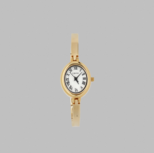 Montre-bracelet en quartz ellipse dorée GBHW pour femme, bracelet en acier inoxydable, bijoux de luxe, montre tendance - Product Image 1