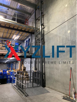 XYZLIFT 1-3 Tonnen Kleiner Lastenaufzug Tragbarer Lager-Lastenaufzug Hydraulische Plattform / Zweisäulen-Führungsschienen-Lastenaufzug