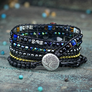 <span class=keywords><strong>Bracelet</strong></span> de bijoux de bohême CAOWTAN pour <span class=keywords><strong>Apple</strong></span> <span class=keywords><strong>Watch</strong></span> Band 44 45 42 41mm <span class=keywords><strong>Bracelet</strong></span> <span class=keywords><strong>tressé</strong></span> de perles naturelles faites à la main vintage pour Iwatch Band - Product Image 5