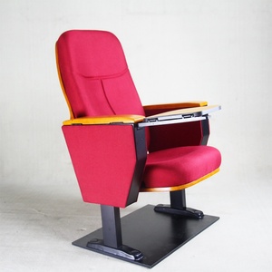 Nuevo Diseño Hecho en China, Sillas de Cine Plegables de Tela Roja Modernas y Lujosas, Asientos de Cine VIP con Portavasos para Salas de Cine - Product Image 5