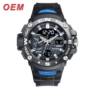 Jam tangan digital pria, 3081D tahan air LED backlit jam tangan digital kuarsa untuk pria g shock casio jam tangan olahraga montre homme tipe OEM