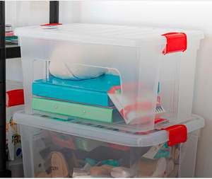 <span class=keywords><strong>Caja</strong></span> de almacenamiento de CA KLIP K3, contenedor de plástico PP moderno para juguetes, libros, ropa, mantas, 182x128x85mm, 36L - Product Image 3