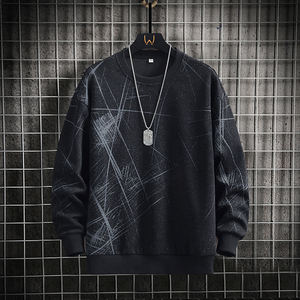 Men's hoodie youth hoodie no hat round neck <b>jumper</b> long sleeve hoodie spring and autumn new men's casual all the fashion top - Product Image 5