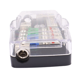 Blocs de distribution d'alimentation audio pour voiture avec mini fusible ANL, lumière LED, <span class=keywords><strong>2x</strong></span> <span class=keywords><strong>0</strong></span>/<span class=keywords><strong>4</strong></span> GA en entrée, <span class=keywords><strong>4</strong></span> <span class=keywords><strong>x</strong></span> <span class=keywords><strong>4</strong></span>/8 GA en sortie - Product Image 4