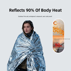 Mantas Térmicas de Emergencia Ligeras de Mylar Dericsson, Lámina de PET Impermeable, Segura para Primeros Auxilios, Rescate y Supervivencia - Product Image 3
