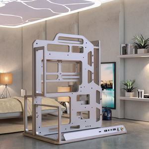 Socooler SOC-A Mid Tower ATX Gaming <span class=keywords><strong>Computer</strong></span> gehäuse <span class=keywords><strong>Mini</strong></span>-ITX-kompatible Aluminium legierung dreiseitig gehärtete Glasscheibe privat - Product Image 1