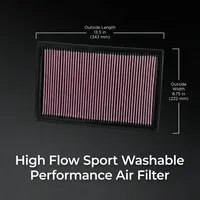 Filtre à air sport haute performance 1K0129620 pour VW Passat B6 B7 CC Magotan Golf V R32 Eos Skoda Superb 3.0 3.2 3.6 VR6 V6 FSI 2005-2018