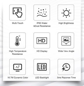 Độ sáng cao 1000nits ngoài trời không thấm nước Màn hình công nghiệp chống cháy nổ IP65 biển màn hình cảm ứng màn hình hiển thị bảng điều khiển - Product Image 2