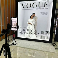 Fournitures de fête Magazine Photo Booth Box avec accessoires gratuits 500 Ds Vogue Box Photo Booth Vente Titulaire Magazine Box Photo Booth