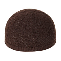 Turbante Árabe Musulmán de Color Sólido para Hombre, Redondo, de Chifón Transpirable, para Todas las Estaciones, Venta al por Mayor, Estilo Étnico Islámico de Poliéster