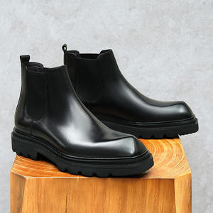 Botas de Tobillo Balmoral de Cuero para Hombre, Textura Lijada a Mano, Estilo Amish, Algodón, Resistentes al Agua, Antideslizantes - Product Image 3
