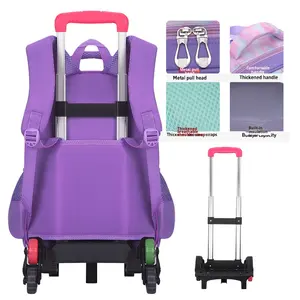 Tas Sekolah Troli Anak Karakter Anime Kartun 2026, Penjualan Langsung Pabrik, Set Tiga-in-Satu Bahan Nylon 3D, Termasuk Tas Makan Siang dan Kotak Pensil untuk Anak-Anak - Product Image 2