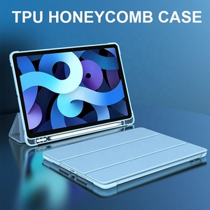 เคสแท็บเล็ตแบบสัมผัสพื้นผิวทำจาก PU และ TPU แบบแม่เหล็ก3พับสำหรับ <span class=keywords><strong>iPad</strong></span> 10 11 Pro <span class=keywords><strong>Air</strong></span> <span class=keywords><strong>MINI</strong></span> 7พร้อมที่ใส่ดินสอ - Product Image 3