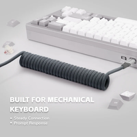 Cable en espiral ATTACK SHARK C01PRO con conector piloto extraíble para teclados mecánicos