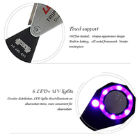 Dual-Function Professional Jewelers Glass Magnifier Gemstone/Diamond Inspection 21MM Lens 10X Triplet Loupe UV LED Light