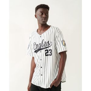 Camiseta de béisbol personalizada con nombre y número, unisex, talla para adultos, impresión por transferencia térmica, cuello de béisbol, ropa deportiva - Product Image 2