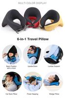 Oreiller de voyage portable en forme de U, en mousse à mémoire de forme rafraîchissante, pour le soutien du cou, soulage la pression cervicale, écologique, OEM ODM