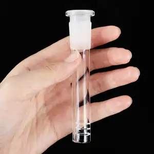 12cm straight pipe insertion rod glass smoke gun and smoking set accessories borosilicate heat resistant glass