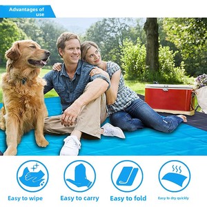 Fabricant de tapis de plage imperméables, pliables et portables en polyester pour le <span class=keywords><strong>camping</strong></span> en montagne et les pique-niques, vente en gros. - Product Image 4
