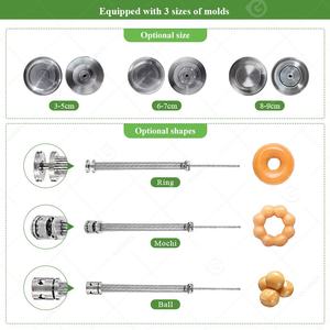 เครื่องทำโดนัทโมจิแบบกึ่งอัตโนมัติขนาดเล็ก 110v คุณภาพสูงสำหรับเชิงพาณิชย์ พร้อมถังใส่แป้งและเครื่องทอด ได้รับมาตรฐาน CE - Product Image 5