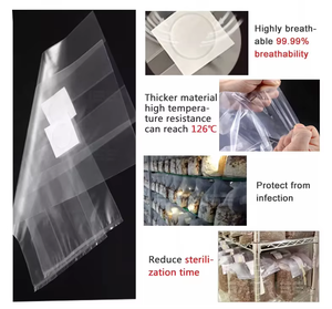 Bolsas de cultivo de setas de plástico de alta calidad sin filtro Bolsas de cultivo de setas resistentes a altas temperaturas de tamaño mediano - Product Image 4