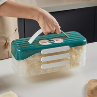 COIZY Multi-Couche Carré En Plastique Boulette Boîte De Rangement Pointeur Timing pour Cuisine Réfrigérateur Stockage Des Aliments Congelés Plusieurs Tailles