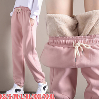 Pantalons de survêtement en velours épais pour femmes, automne et hiver, pantalon de sport pour femmes, pantalon doux et chaud avec poches intérieures