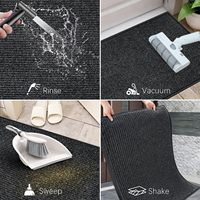 Tapis d'entrée antidérapant en PVC à rayures, résistant, anti-poussière, lavable, sur mesure pour hôtel, hôpital
