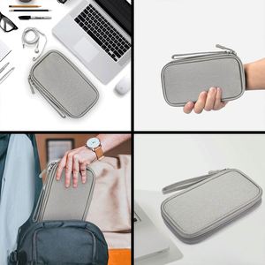 Sac organisateur de câbles avec logo personnalisé, étui pour accessoires électroniques de voyage, pochette de rangement portable pour chargeurs et câbles - Product Image 3