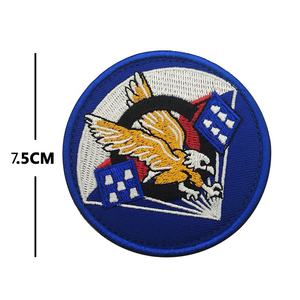 売れ筋環境にやさしいPVCブルーゴーストテーマ刺繍入りアイアンオンキャンバス生地フックループパッチ服バックパック靴帽子 - Product Image 4