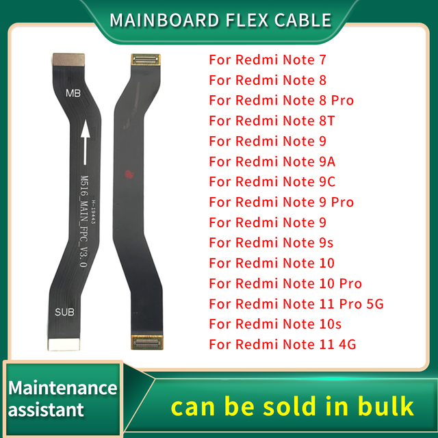 Main FPC LCD Display Screen Ribbon flex For Redmi Note 10 Pro 10s 11S 11 4G 11 12 Plus 5G Connect Mainboard Flex Cable