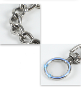 Correa de Perro de Acero Inoxidable y Titanio, Estilo Cubano, de Lujo, Duradera, de 35-80 cm, para Mascotas Pequeñas, Medianas y Grandes - Product Image 3