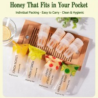 Bouchon anti-poussière en plastique PET de 38 mm pour boissons et miel, sans sucre, portable, de qualité alimentaire, à ouverture facile pour bouteilles alimentaires