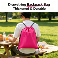 Sac à dos isotherme pliable épaissi avec cordon de serrage, en polyester et nylon, pour le stockage de fruits frais, pique-nique et activités de plein air