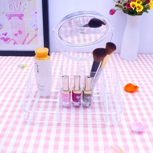 Hot Sale Cosmetic Storage <span class=keywords><strong>Box</strong></span> <span class=keywords><strong>2</strong></span> Layer Dustproof Jewelry Lipstick Cosmetic Organizer Makeup Organizer - Product Image 6