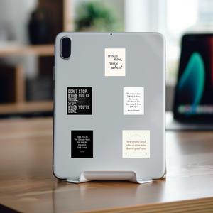 54 Uds texto inspirador pegatinas en inglés paquetes de pegatinas de PVC impermeables para equipaje de portátil funda de teléfono portátil mochila taza - Product Image 6