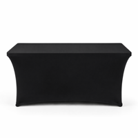 Nappe personnalisée avec logo, polyester, 4/6/8 pieds, nappe ajustée sur mesure pour mariage, événement, fête