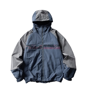 Veste coupe-vent à capuche pour homme, style outdoor, color block, camouflage, rayures sur la poitrine, coupe ample, décontractée, tailles S-<span class=keywords><strong>XXL</strong></span> - Product Image 1
