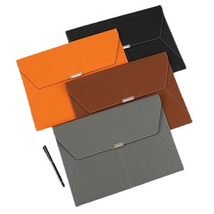 Portefeuille de documents en <span class=keywords><strong>cuir</strong></span> végan imperméable de grande capacité avec logo personnalisé Organisateur de documents <span class=keywords><strong>Pochette</strong></span> de dossiers A4 Enveloppe de bureau Sac de documents - Product Image 1