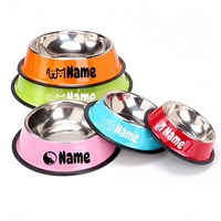 Bol pour chien personnalisé, bol pour chien avec nom d'animal personnalisé, bol pour nourriture/eau pour chat en acier inoxydable antidérapant, cadeau pour les amoureux des animaux