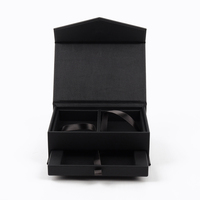 Boîte à tiroir à ruban magnétique recyclable personnalisée pour cosmétiques parfums et emballages cadeaux pour crèmes pour le visage et les yeux avec impression en relief