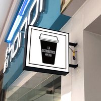 Enseigne lumineuse LED publicitaire à logo, vente chaude, enseigne lumineuse LED, impression 3D, enseigne commerciale éclairée par l'avant, enseigne en cube éclairée par la surface, logo