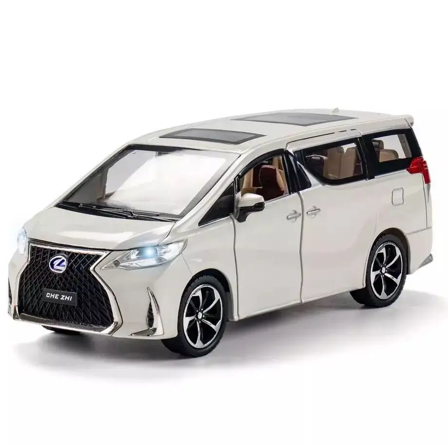 Model mainan mobil Diecast 1:24 terlaris 2023 untuk anak-anak, mobil Model simulasi Aloi tarik belakang dengan suara dan lampu, mainan logam