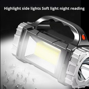 Lampe Solaire Portable en Gros, LED Extérieure Multifonctionnelle, Lumière Latérale COB Rouge et Bleue Clignotante, Lampe Torche d'Urgence, Projecteur - Product Image 6